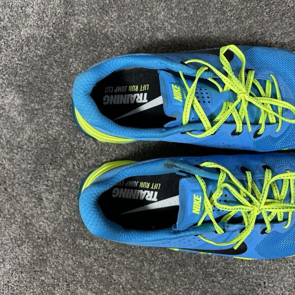 Nike Metcon 2 843972-400 Women’s Sz 9.5 AMP Blue Yellow Athletic Gym Shoes Used - Picture 11 of 13